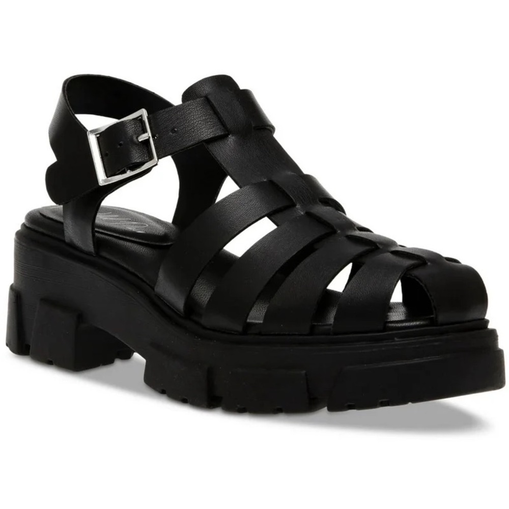 Wild Pair Womens Heraa Strappy Adjustable Fisherman Sandals | Black